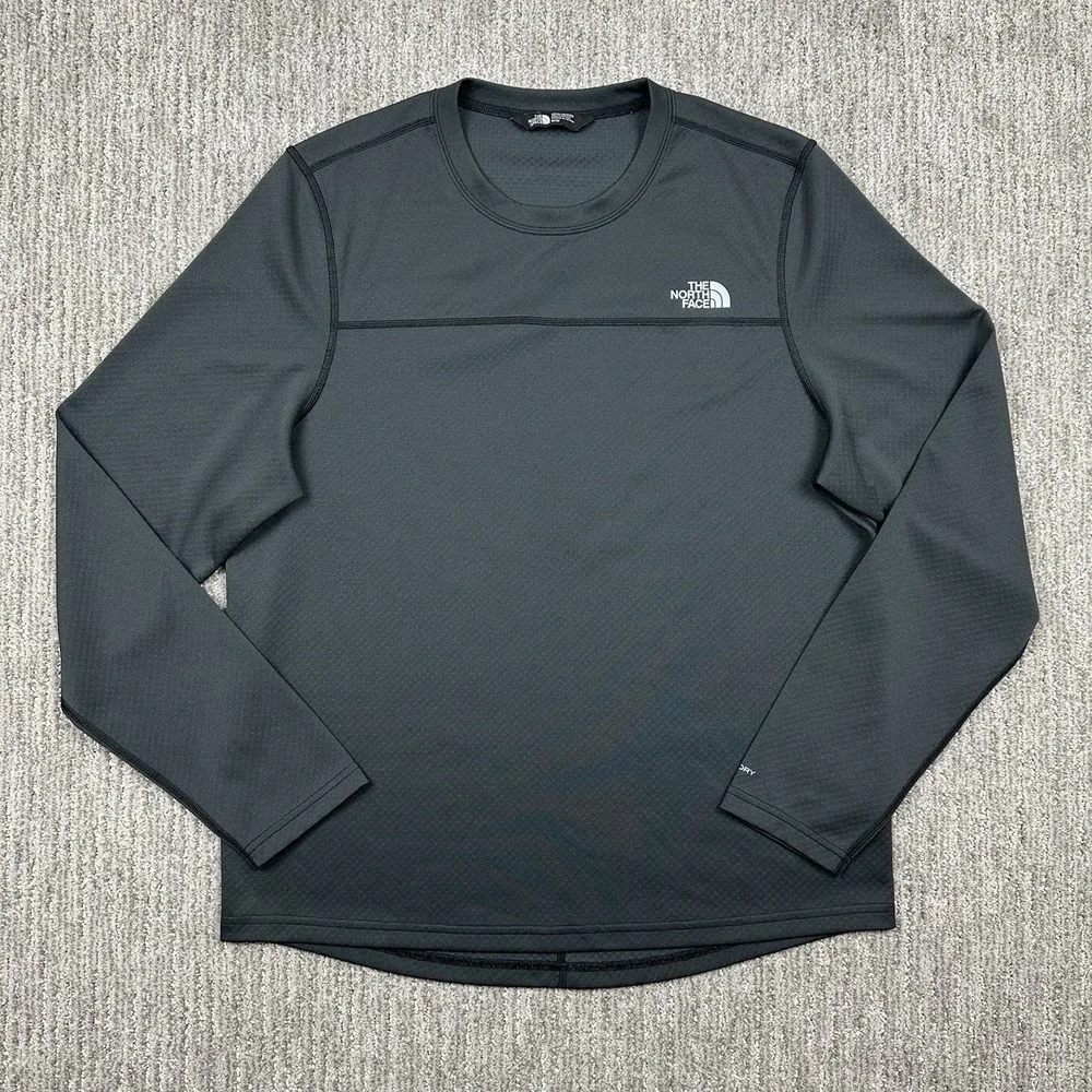 North Face Flash Dry Baselayer Shirt Men's M Black Long Sleeve
